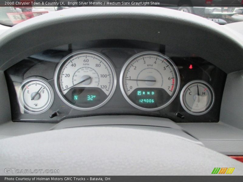 Bright Silver Metallic / Medium Slate Gray/Light Shale 2008 Chrysler Town & Country LX