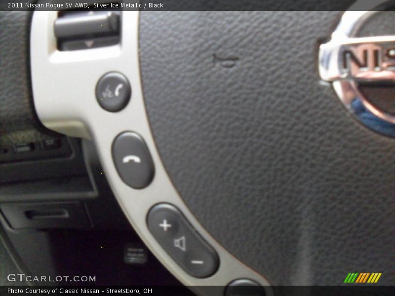 Silver Ice Metallic / Black 2011 Nissan Rogue SV AWD