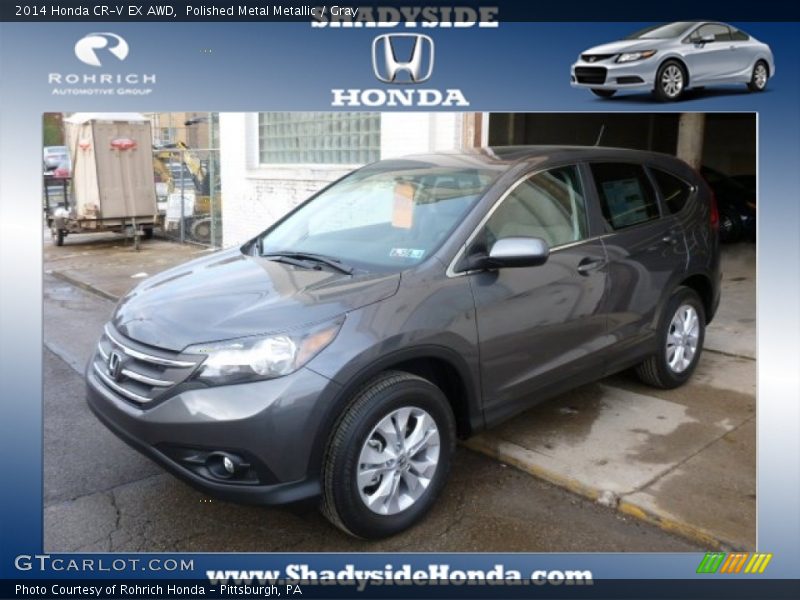 Polished Metal Metallic / Gray 2014 Honda CR-V EX AWD