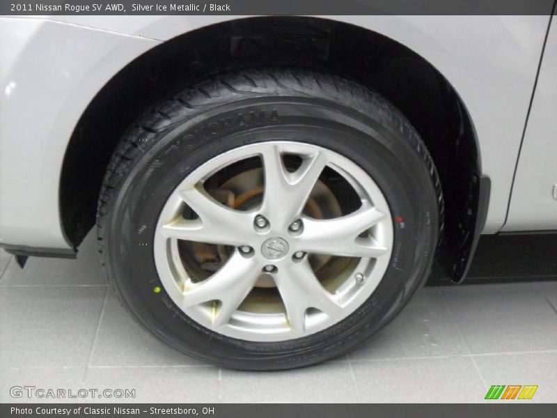 Silver Ice Metallic / Black 2011 Nissan Rogue SV AWD