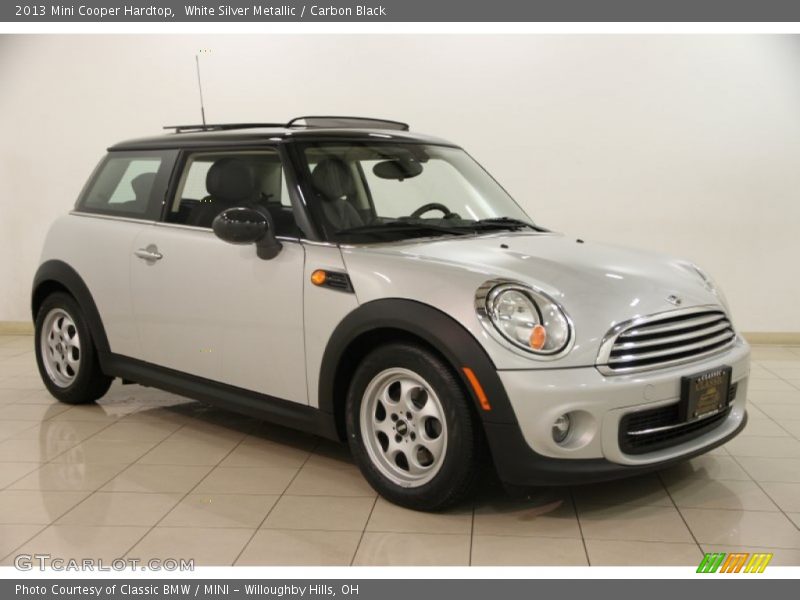 White Silver Metallic / Carbon Black 2013 Mini Cooper Hardtop