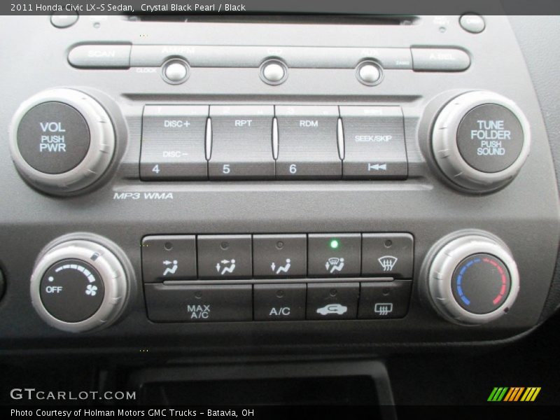 Crystal Black Pearl / Black 2011 Honda Civic LX-S Sedan