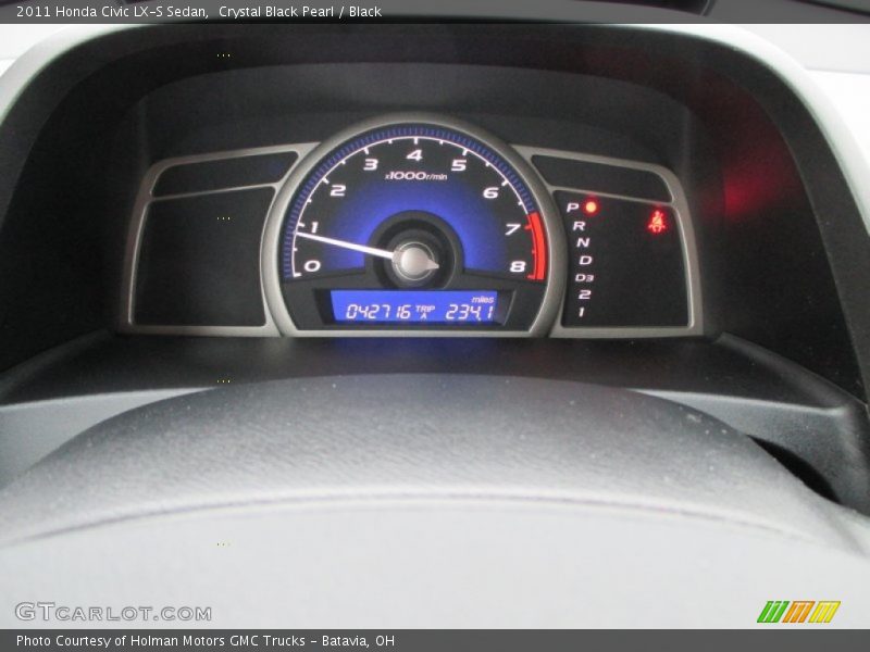Crystal Black Pearl / Black 2011 Honda Civic LX-S Sedan