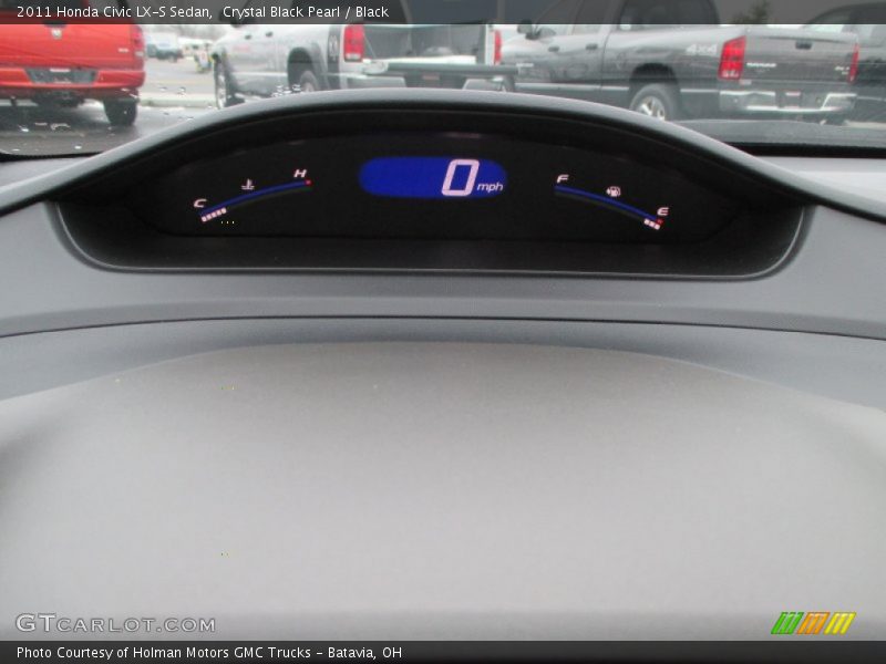 Crystal Black Pearl / Black 2011 Honda Civic LX-S Sedan