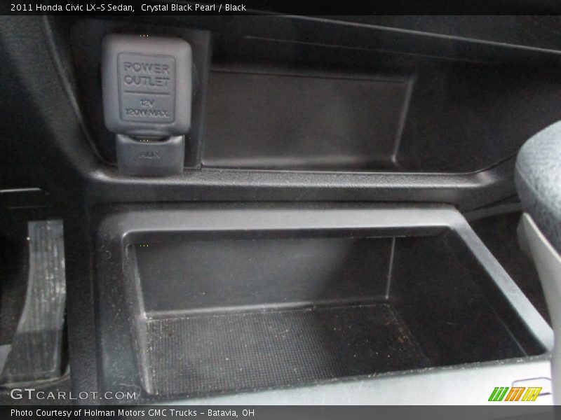 Crystal Black Pearl / Black 2011 Honda Civic LX-S Sedan