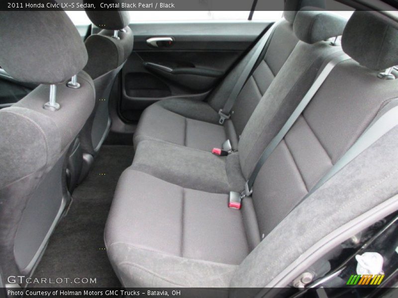 Crystal Black Pearl / Black 2011 Honda Civic LX-S Sedan