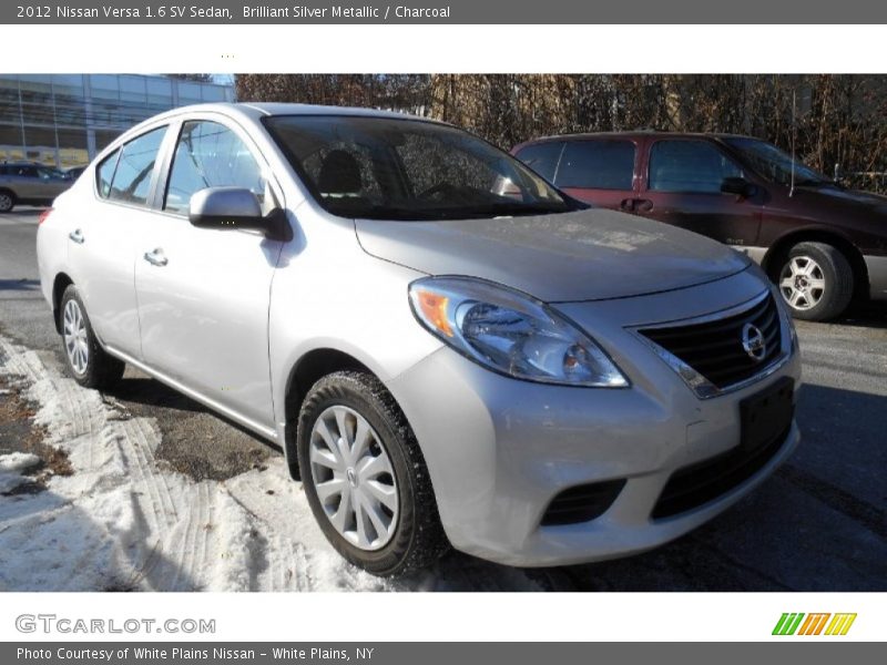 Brilliant Silver Metallic / Charcoal 2012 Nissan Versa 1.6 SV Sedan