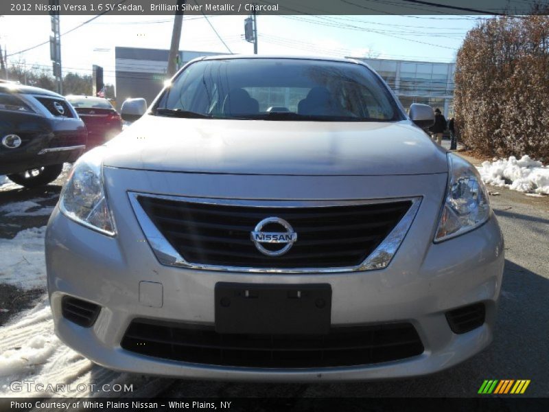 Brilliant Silver Metallic / Charcoal 2012 Nissan Versa 1.6 SV Sedan