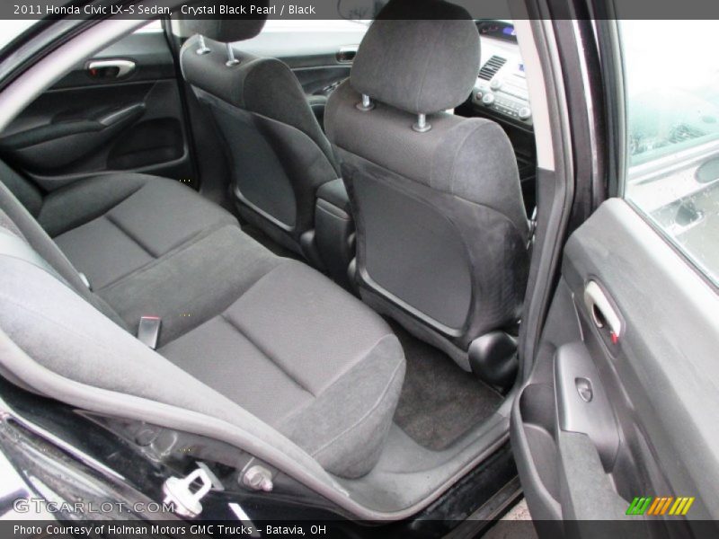 Crystal Black Pearl / Black 2011 Honda Civic LX-S Sedan