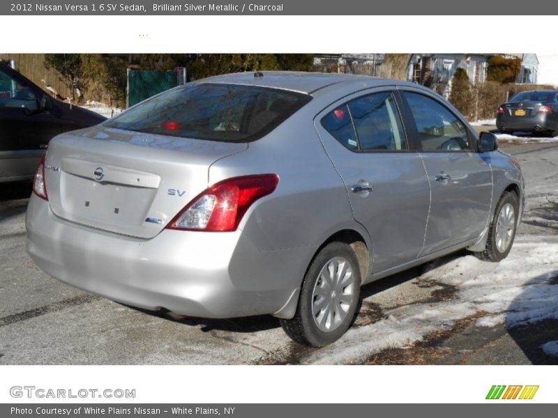 Brilliant Silver Metallic / Charcoal 2012 Nissan Versa 1.6 SV Sedan