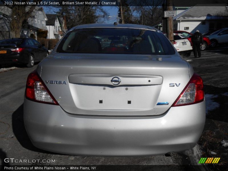 Brilliant Silver Metallic / Charcoal 2012 Nissan Versa 1.6 SV Sedan