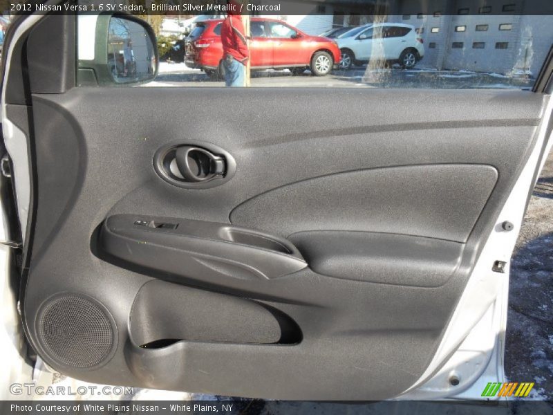 Brilliant Silver Metallic / Charcoal 2012 Nissan Versa 1.6 SV Sedan