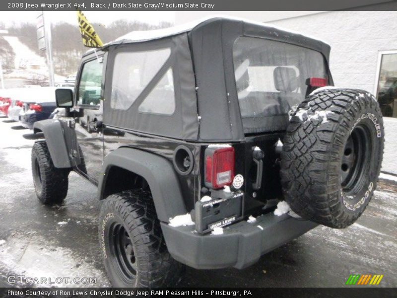 Black / Dark Slate Gray/Medium Slate Gray 2008 Jeep Wrangler X 4x4