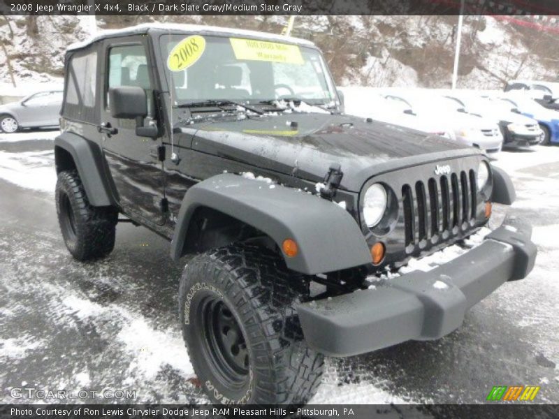 Black / Dark Slate Gray/Medium Slate Gray 2008 Jeep Wrangler X 4x4