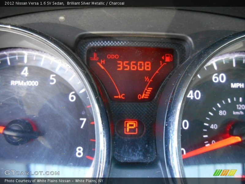 Brilliant Silver Metallic / Charcoal 2012 Nissan Versa 1.6 SV Sedan