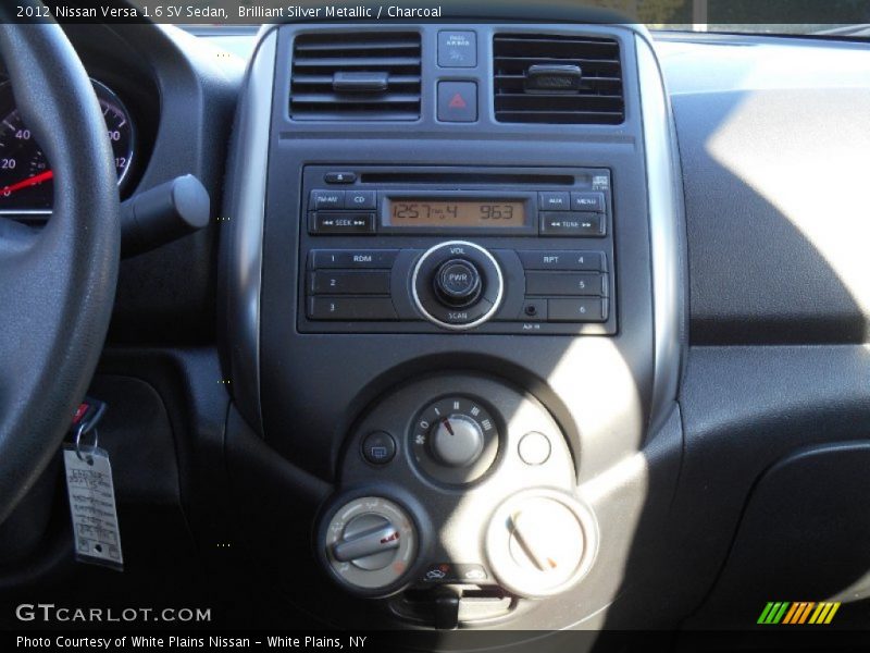 Brilliant Silver Metallic / Charcoal 2012 Nissan Versa 1.6 SV Sedan