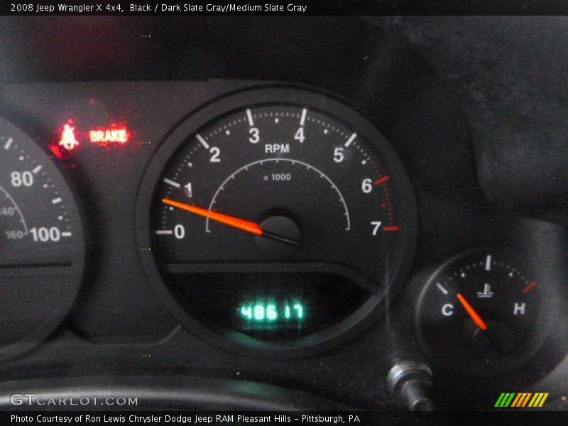 Black / Dark Slate Gray/Medium Slate Gray 2008 Jeep Wrangler X 4x4