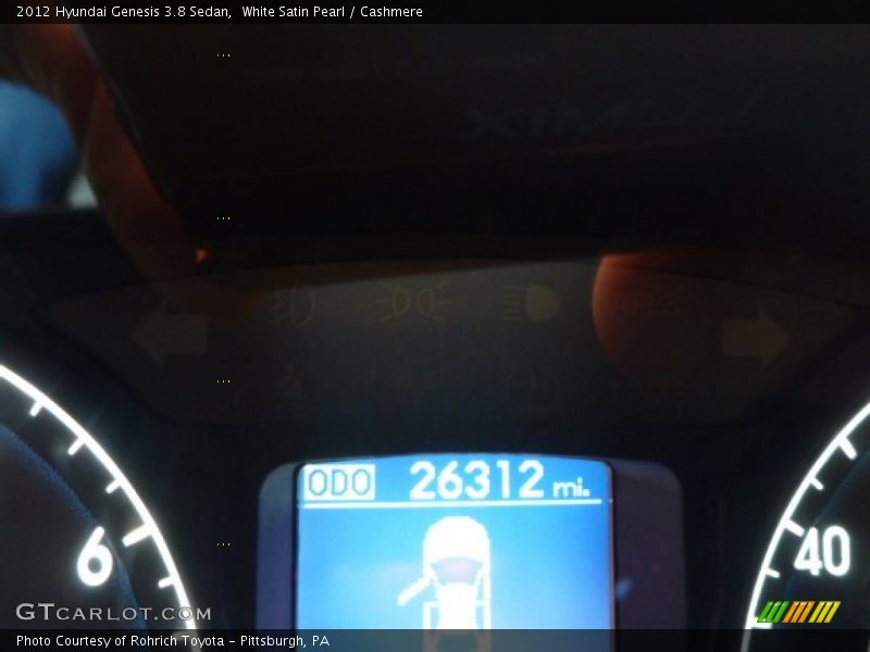 White Satin Pearl / Cashmere 2012 Hyundai Genesis 3.8 Sedan