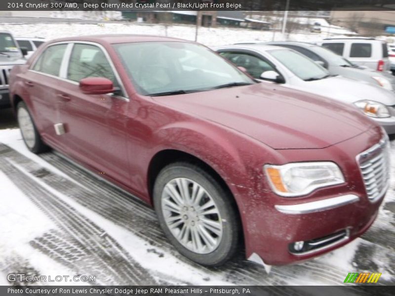 Deep Cherry Red Crystal Pearl / Black/Light Frost Beige 2014 Chrysler 300 AWD