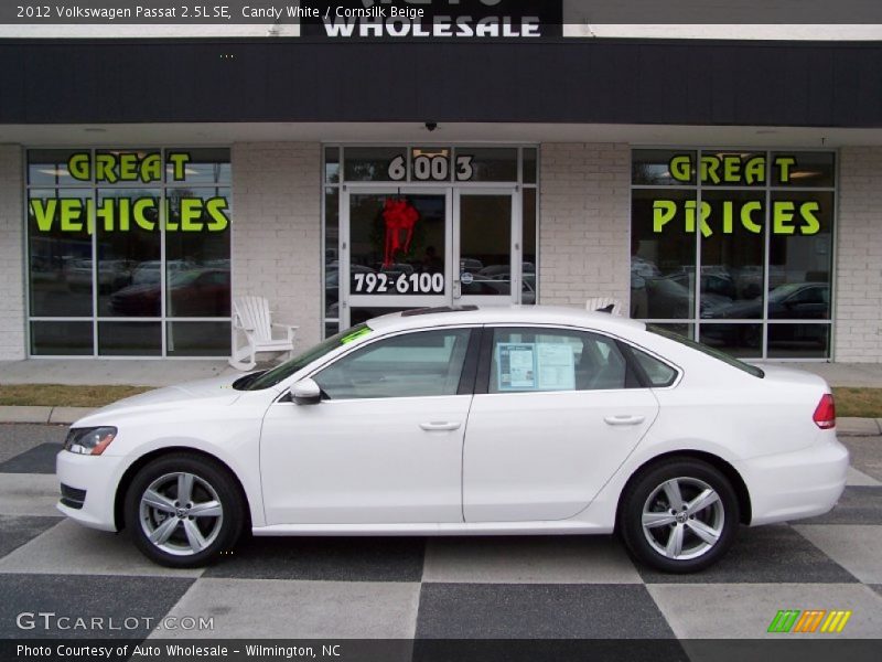 Candy White / Cornsilk Beige 2012 Volkswagen Passat 2.5L SE