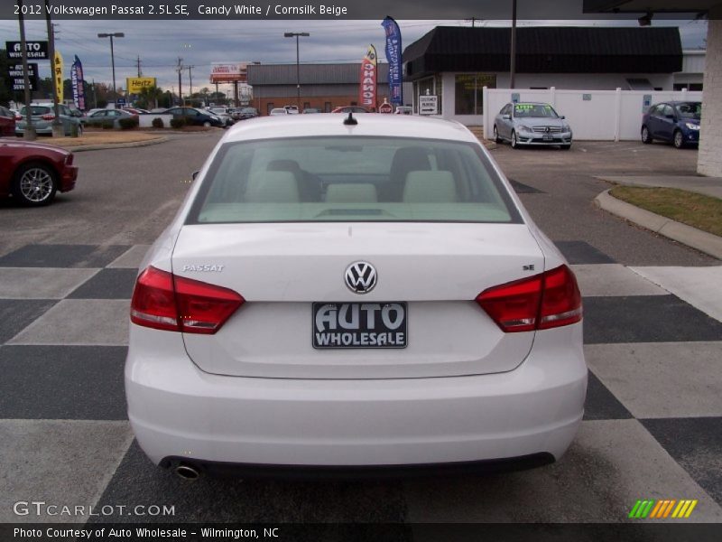 Candy White / Cornsilk Beige 2012 Volkswagen Passat 2.5L SE