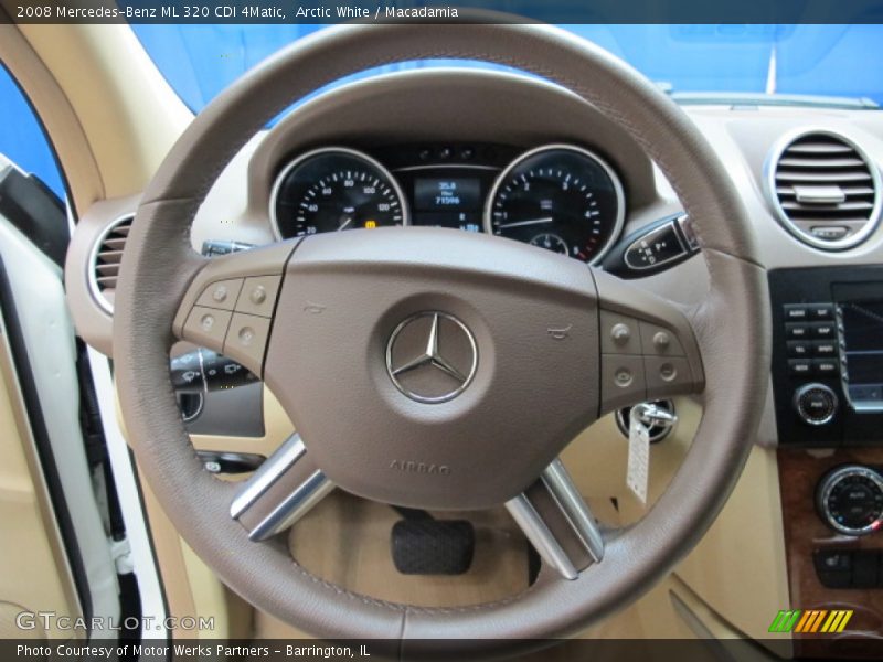 Arctic White / Macadamia 2008 Mercedes-Benz ML 320 CDI 4Matic