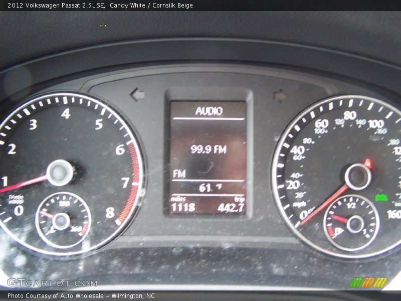 Candy White / Cornsilk Beige 2012 Volkswagen Passat 2.5L SE