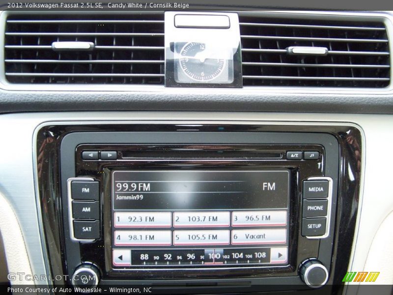 Candy White / Cornsilk Beige 2012 Volkswagen Passat 2.5L SE