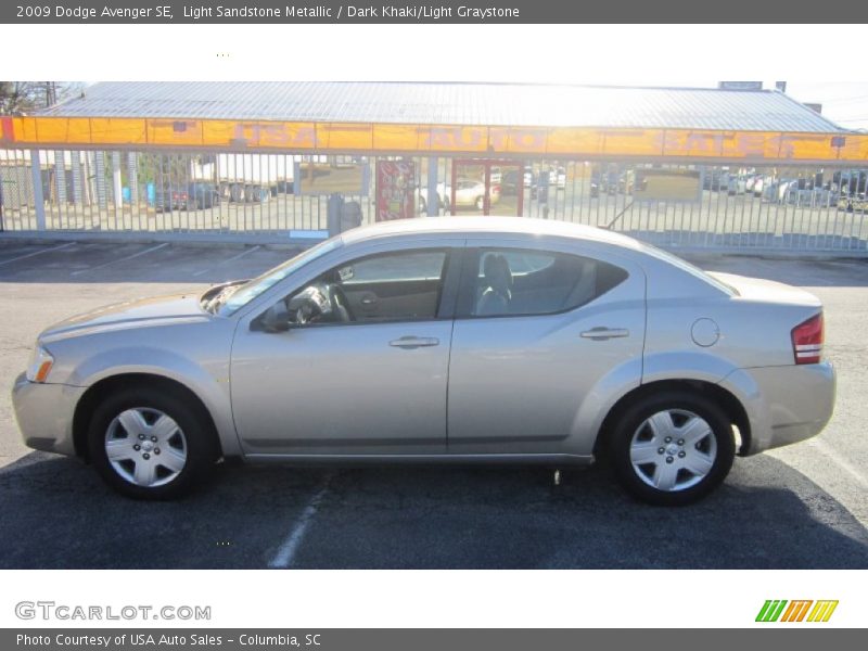 Light Sandstone Metallic / Dark Khaki/Light Graystone 2009 Dodge Avenger SE