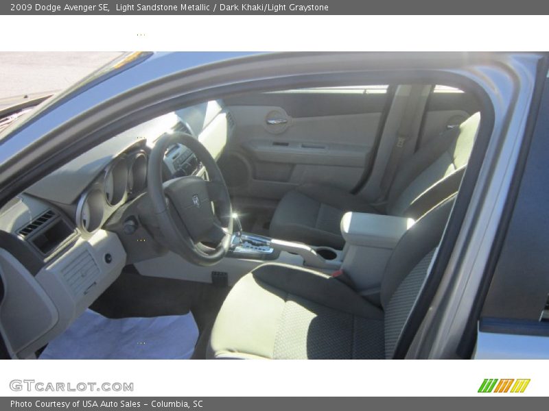 Light Sandstone Metallic / Dark Khaki/Light Graystone 2009 Dodge Avenger SE