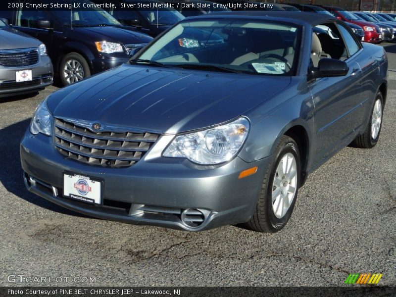 Silver Steel Metallic / Dark Slate Gray/Light Slate Gray 2008 Chrysler Sebring LX Convertible