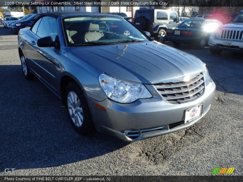 Silver Steel Metallic / Dark Slate Gray/Light Slate Gray 2008 Chrysler Sebring LX Convertible