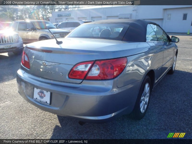 Silver Steel Metallic / Dark Slate Gray/Light Slate Gray 2008 Chrysler Sebring LX Convertible