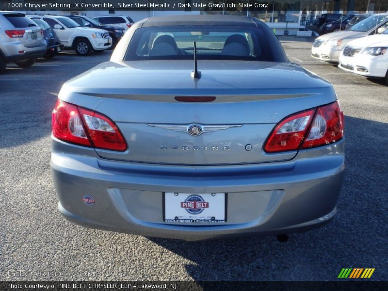 Silver Steel Metallic / Dark Slate Gray/Light Slate Gray 2008 Chrysler Sebring LX Convertible