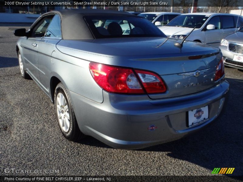 Silver Steel Metallic / Dark Slate Gray/Light Slate Gray 2008 Chrysler Sebring LX Convertible