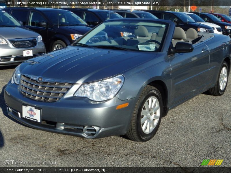 Silver Steel Metallic / Dark Slate Gray/Light Slate Gray 2008 Chrysler Sebring LX Convertible