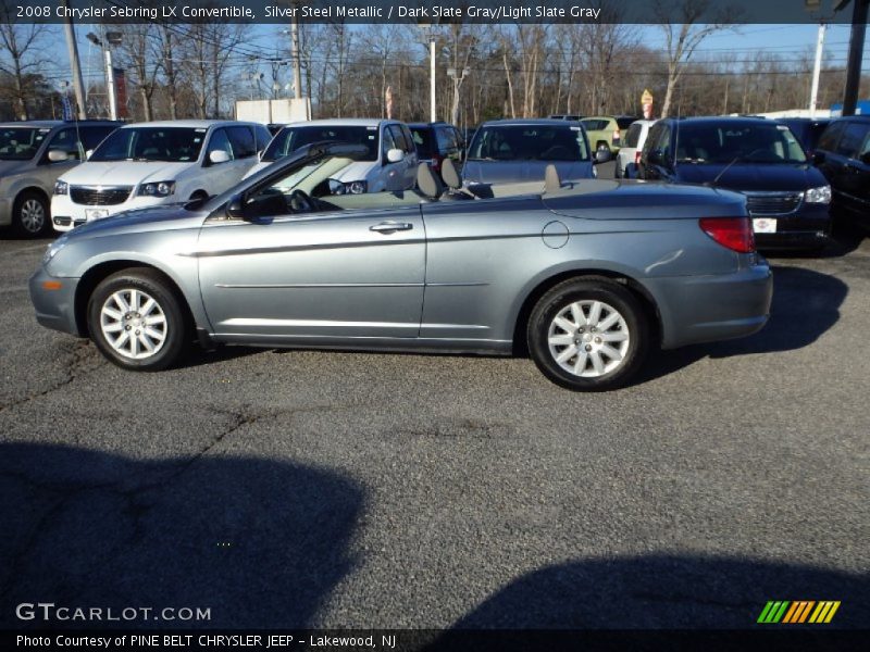 Silver Steel Metallic / Dark Slate Gray/Light Slate Gray 2008 Chrysler Sebring LX Convertible