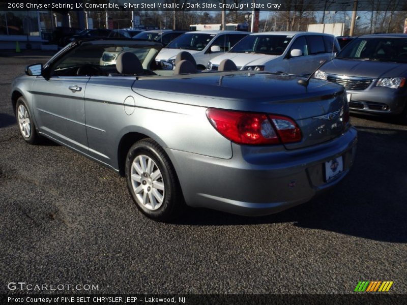 Silver Steel Metallic / Dark Slate Gray/Light Slate Gray 2008 Chrysler Sebring LX Convertible