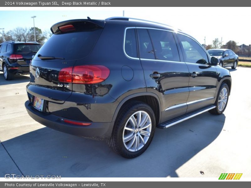 Deep Black Metallic / Black 2014 Volkswagen Tiguan SEL