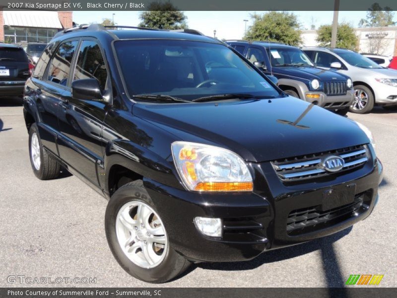 Black Cherry / Black 2007 Kia Sportage EX V6