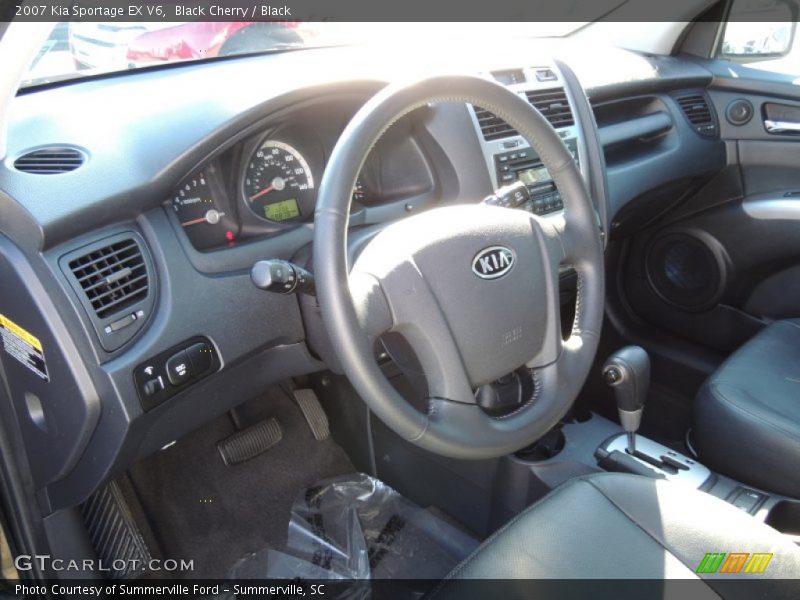 Black Cherry / Black 2007 Kia Sportage EX V6