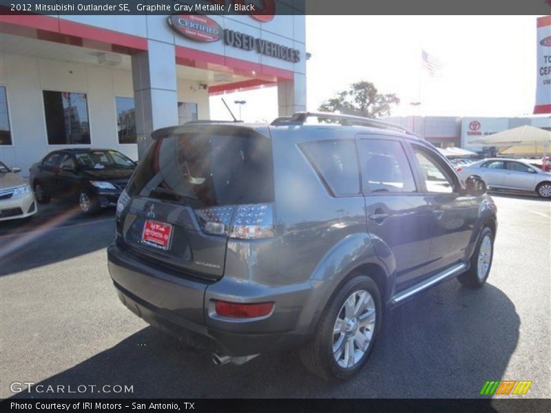 Graphite Gray Metallic / Black 2012 Mitsubishi Outlander SE