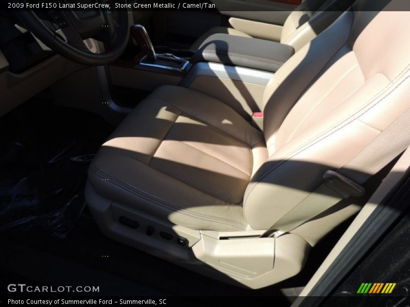 Stone Green Metallic / Camel/Tan 2009 Ford F150 Lariat SuperCrew