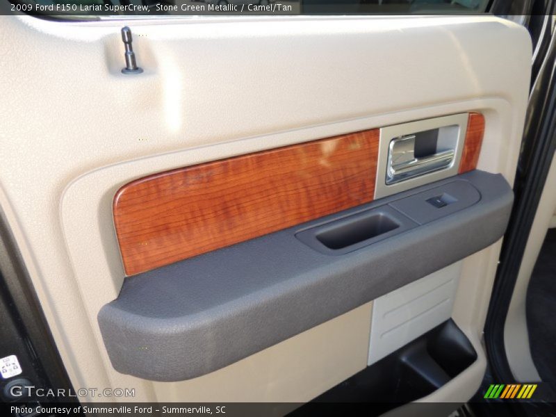 Stone Green Metallic / Camel/Tan 2009 Ford F150 Lariat SuperCrew