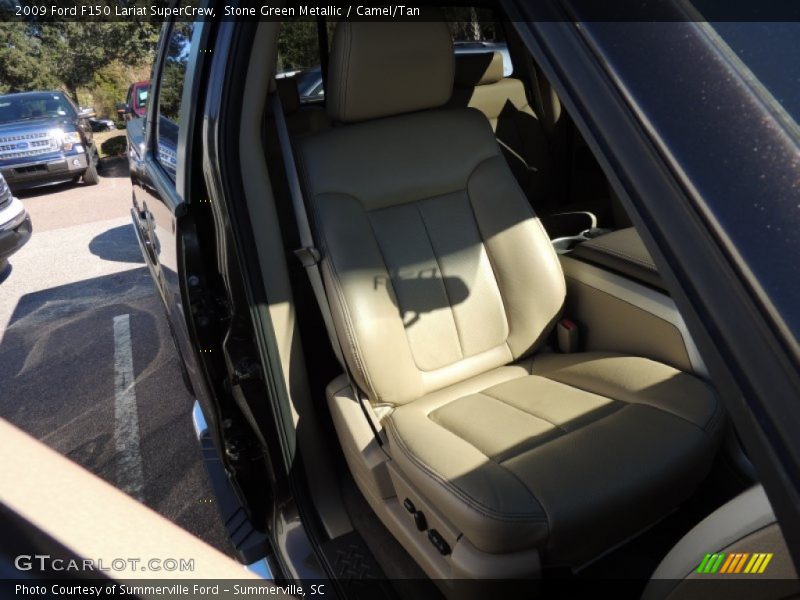 Stone Green Metallic / Camel/Tan 2009 Ford F150 Lariat SuperCrew