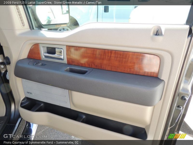 Stone Green Metallic / Camel/Tan 2009 Ford F150 Lariat SuperCrew