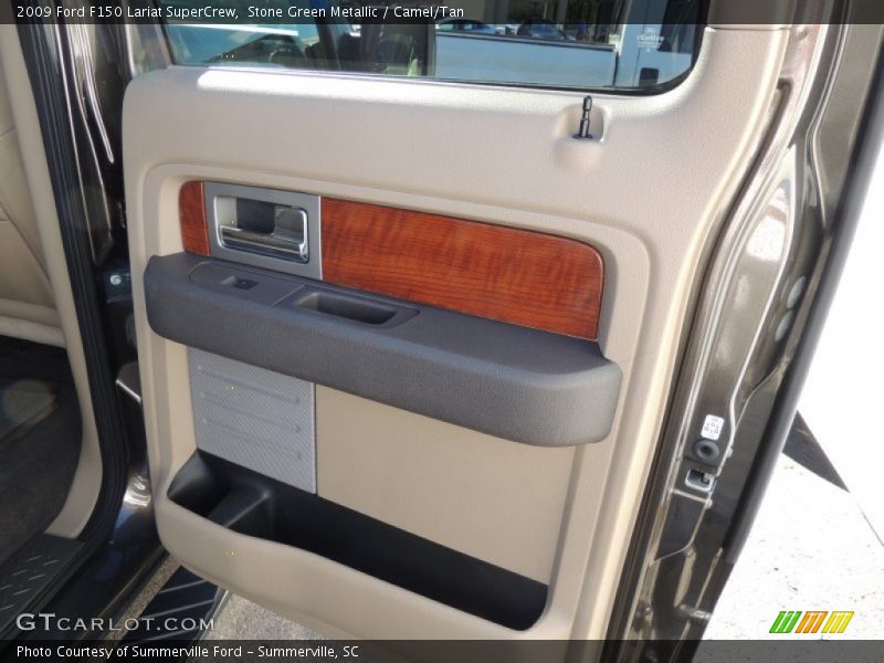 Stone Green Metallic / Camel/Tan 2009 Ford F150 Lariat SuperCrew
