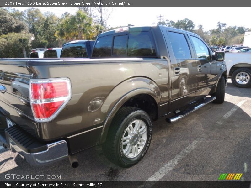 Stone Green Metallic / Camel/Tan 2009 Ford F150 Lariat SuperCrew