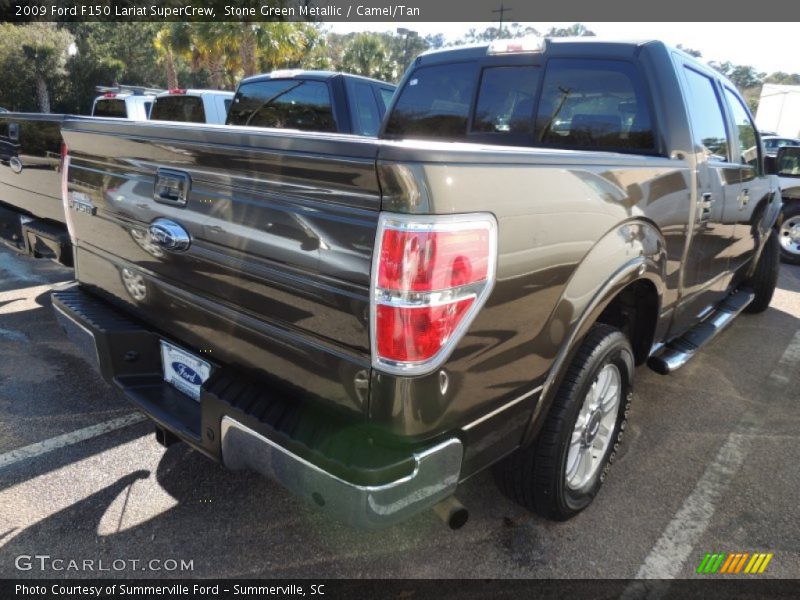 Stone Green Metallic / Camel/Tan 2009 Ford F150 Lariat SuperCrew
