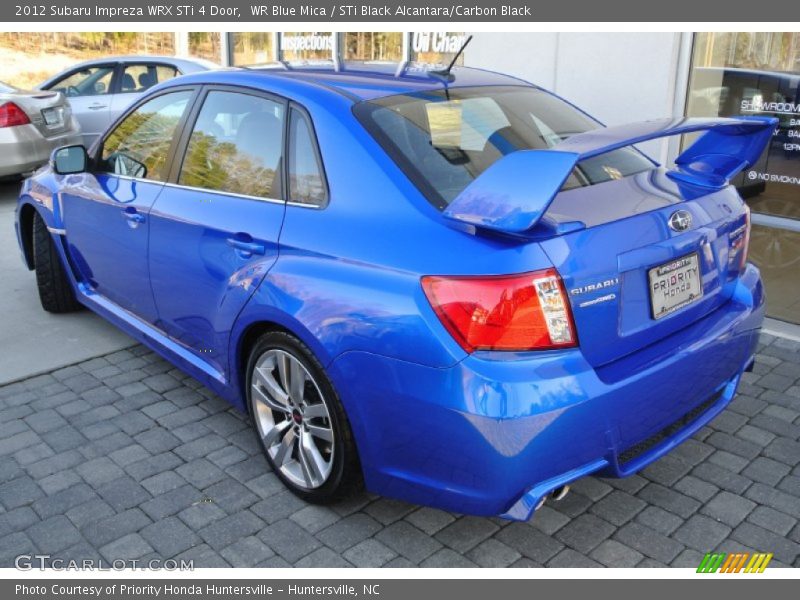 WR Blue Mica / STi Black Alcantara/Carbon Black 2012 Subaru Impreza WRX STi 4 Door